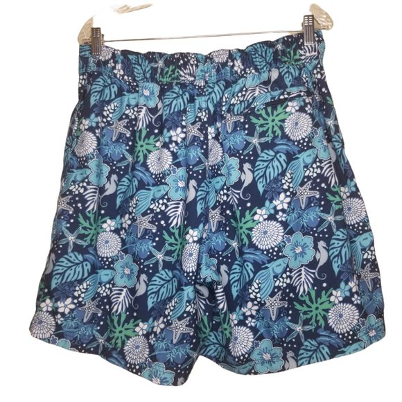 Nautica Men's Blue Hawaiian Swim Trunks Size Large - Picture 4 of 5